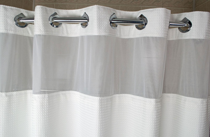 Hilton to Home Hotel Collection  Basketweave Hookless® Shower Curtain